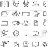 ベクターのオフィスに関する線画アイコンセット 254478299｜毎月1点無料（フリー）のストックフォト イメージマート sketch template