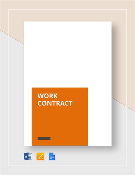 Work Contract Template - Google Docs, Word, Apple Pages | Template.net