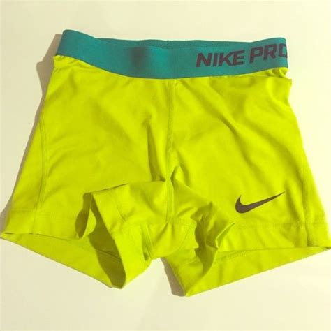 Lime Green & Teal Nike Pro Compression Shorts | Neon green shorts, Teal nikes, Compression shorts