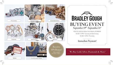 FREE BUYING EVENT: Bradley Gough Diamonds, 4321 W Jefferson Blvd, Fort Wayne, 19 September to 21 ...