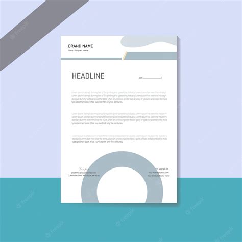 Premium Vector Letterhead Design Template In Flat Sty - vrogue.co