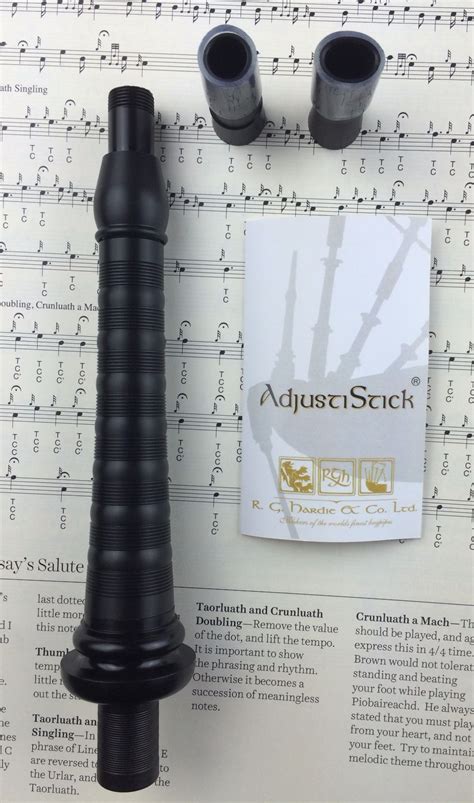 Adjustable Length Blowpipe for Bagpipes “Adjustistick” by RG Hardie in Scotland | BagpipeLessons.com