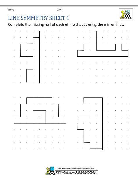 Symmetry Worksheets