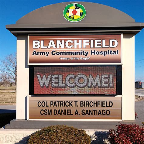 Military Sign for Blanchfield Army Community Hospital KY