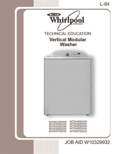 Whirlpool Top Load Washer Service Manual Download - ApplianceAssistant ...