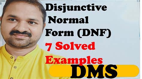 Disjunctive Normal Form || DNF|| 7 Solved Examples || Procedure to obtain DNF ||What is || DMS ...