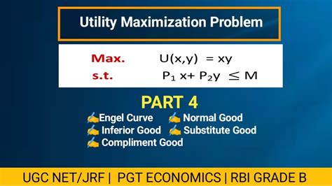 Cobb Douglas Utility Maximization Part 4 |Engel Curve| Normal, Inferior, Substitute, Compliment ...