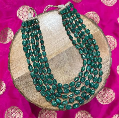 Green Beryl Haar - Rajatamaya - Online Jewelry Store