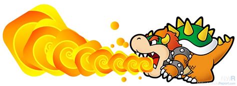 Paper Bowser fire by Queen-Koopa on DeviantArt