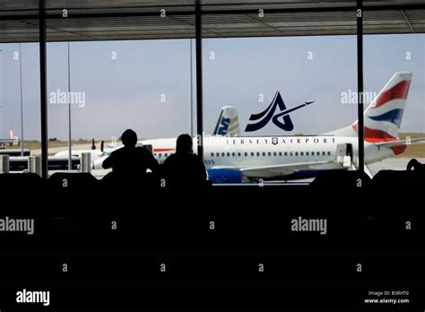 Jersey Airport Logo - Channel Islands -seen through arrivals ...