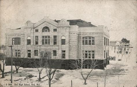 Ord High School Nebraska Postcard