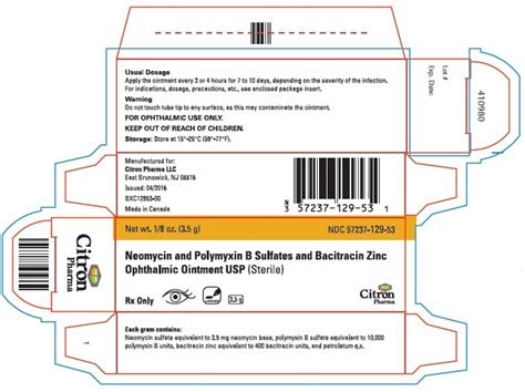 Neomycin, Polymyxin B, Bacitracin Ophthalmic Ointment - FDA prescribing ...