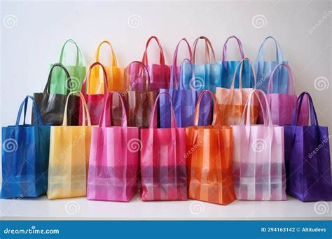 Collection of Colorful Gift Bags with Matching Tissue Paper Stock Photo - Image of festive ...