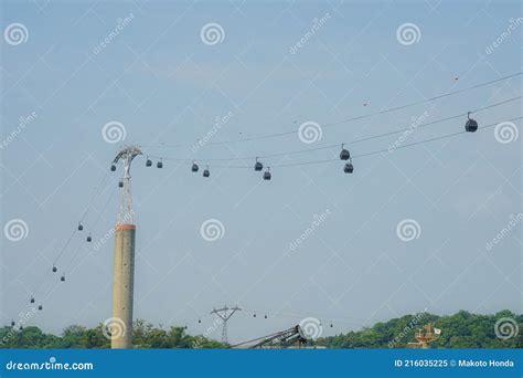 Singapore Sentosa Island Cable Car Stock Image - Image of train, tourist: 216035225