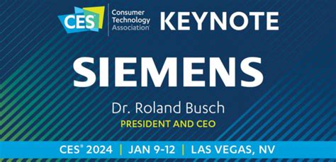 Siemens CEO to Deliver Keynote at CES 2024 | Startups Magazine