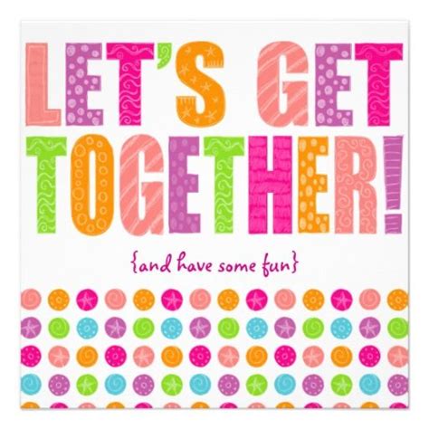 Let's Get Together! Invitation | Zazzle.com in 2021 | Personalized ...