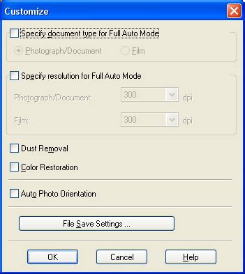 Selecting Epson Scan Settings