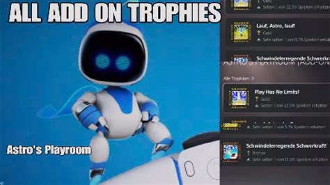 PS5 Astro's playroom all add ons trophies - YouTube