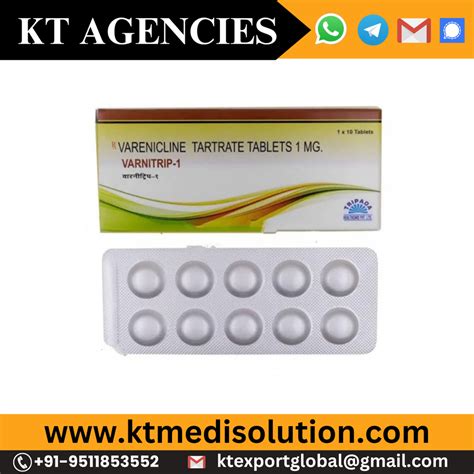 Varenicline Tartrate Tablets1 mg at Rs 900/box | Champix Tablets in Nagpur | ID: 27295262897