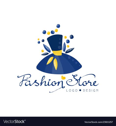 Fashion store logo design template clothes shop Vector Image