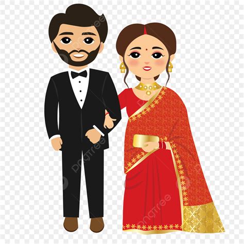 Cute Indian Wedding Couple Cartoon Wedding Clipart Cute Clipart – Rainy Weathers