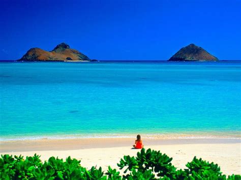 The Mokes, Lanikai Beach - Kailua, Oahu | Hawaii | Pinterest | Beautiful, Water me and Beaches