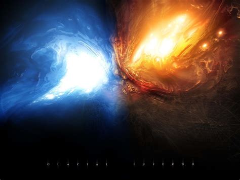 Ice vs Fire Abstract Picture | Abstract Graphic Wallpaper