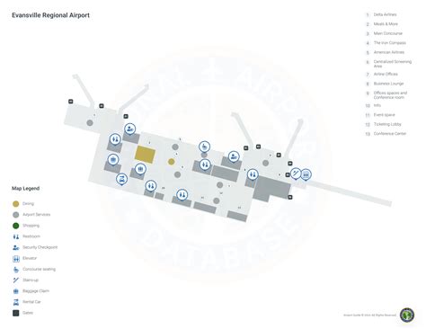 Evansville Airport (EVV) | Terminal maps | Airport guide