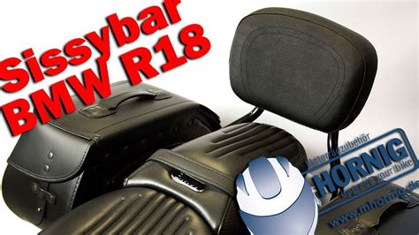 Abnehmbare Removable Sissybar/Rückenlehne BMW R18 by HORNIG - YouTube