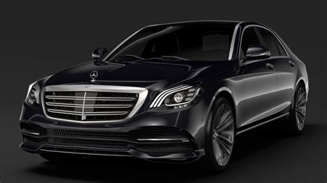 3D model Mercedes Benz S 300 Bluetec Hybrid W222 2018