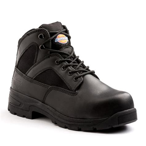 Dickies Buffer Men Size 9.5 Black Leather Steel Toe Work Boot ...