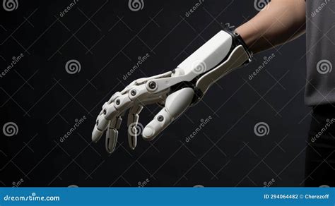 Robotic Human Hand. Prosthesis Stock Illustration - Illustration of ...