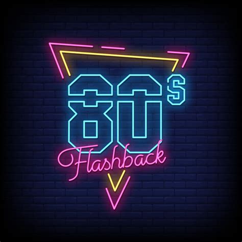 80s Flashback Neon Signs Style Text Vector 2434557 Vector Art at Vecteezy