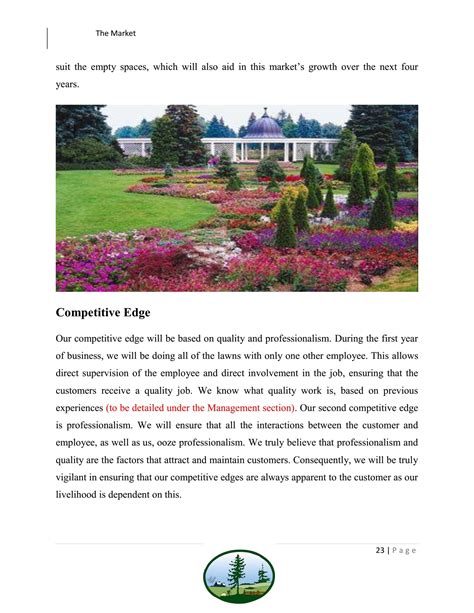 Landscaping Business Plan Template Sample Pages - Black Box Business Plans