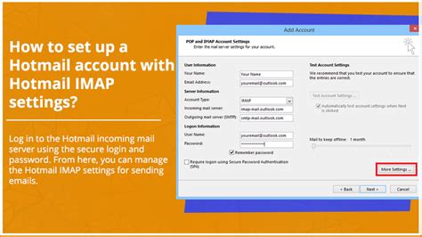 How to set up a Hotmail account with Hotmail IMAP settings?