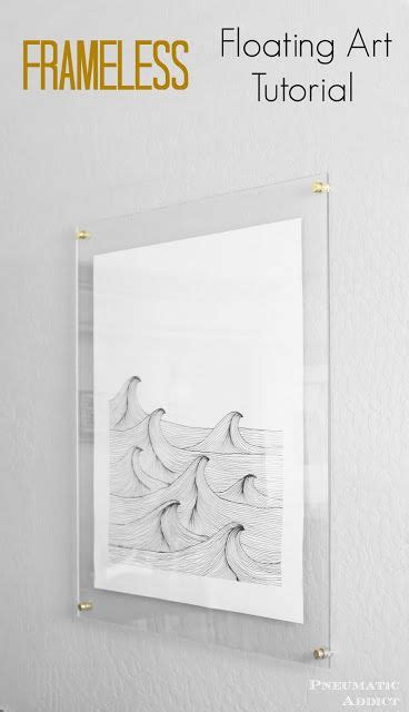 Frameless Floating Art Tutorial | Floating acrylic frame, Acrylic decor, Diy art