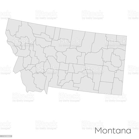 Montana State Counties Map Stock Illustration - Download Image Now ...