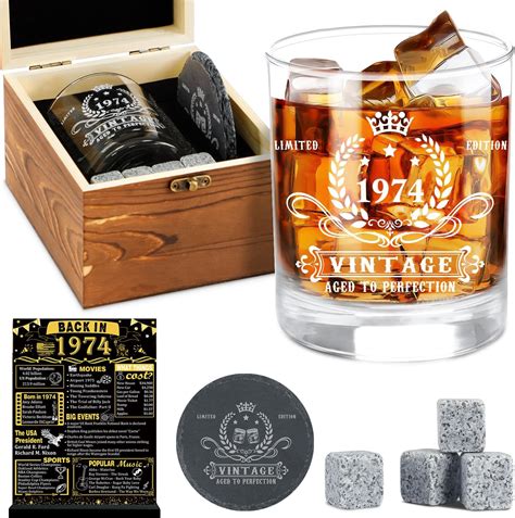 Amazon.com | LEJIAJINW 50th Birthday Gifts for Men - 50th Whiskey Birthday Decorations Men - 50 ...