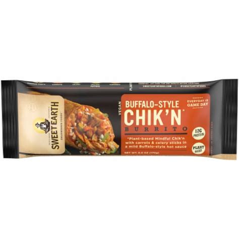 Sweet Earth Buffalo-Style Chik'n Frozen Burrito, 6 oz - Kroger