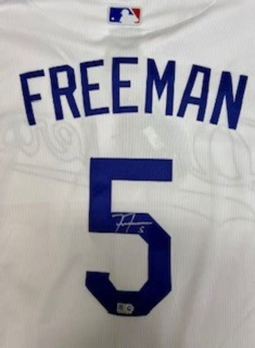 Freddie Freeman Autographed Dodgers Authentic Jersey | MLB Auctions