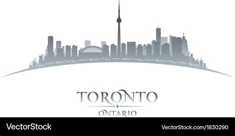 Toronto ontario canada city skyline silhouette Vector Image