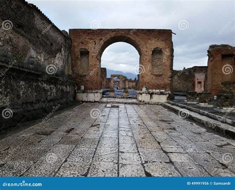 Ruined building in Pompeii stock photo. Image of italian - 49991956