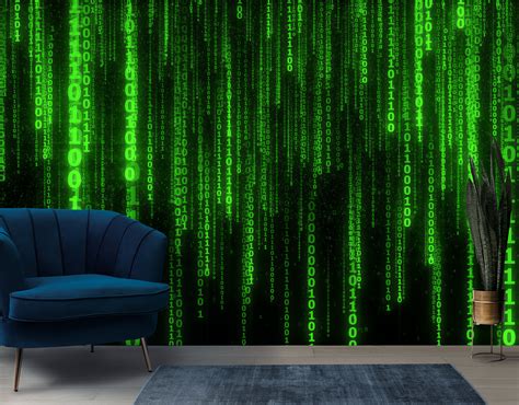 Matrix Wallpaper Computer Science Print Peel and Stick & Mural Cyber ...