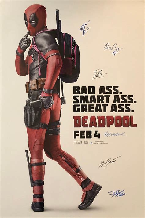 Signed Deadpool Movie Poster - Etsy