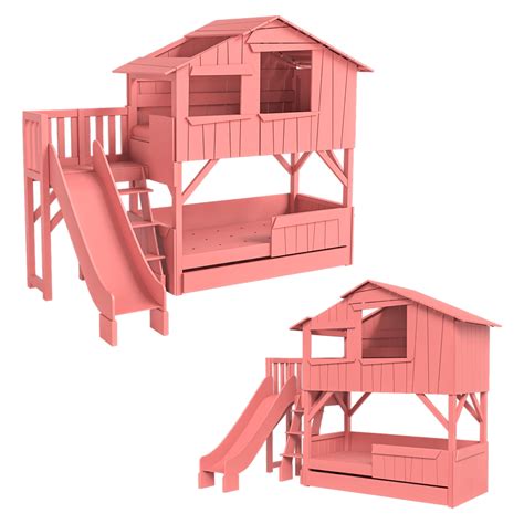 MDF treehouse bunk bed + slide with platform, Mathy By Bols - Download the 3D Model (30759 ...