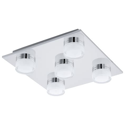 Eglo 94654 Romendo Five LED IP44 Bathroom Ceiling Light in Chrome