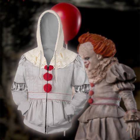 It Chapter 2 IT Pennywise Pennywise เสื้อแจ็กเก็ต แขนยาว มีฮู้ด คอสเพลย์ น่ากลัว สําหรับผู้ใหญ่ ...