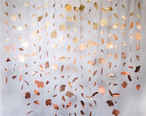 Fall Leaf Garland: Metallic - Etsy