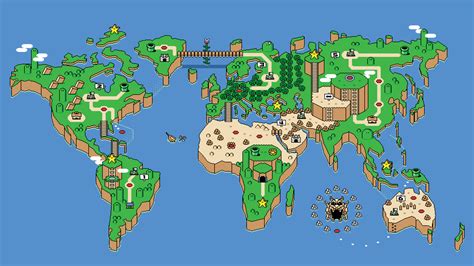 Wallpaper : map, Super Mario, SNES, retro games, pixels, pixel art, Nintendo, video games ...