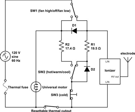 ac - How does a hair dryer change its motor speed? Diagram included - Electrical Engineering ...